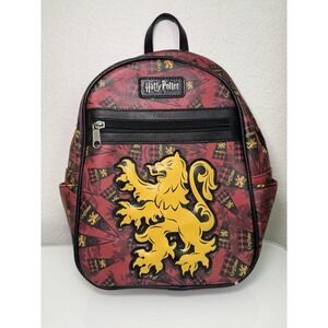 Harry Potter Loungefly Gold Gryffindor Lion Red Black Flag Mini Backpack Cute